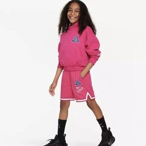 Nike Kids Bright Pink Athletic Shorts with White Trim